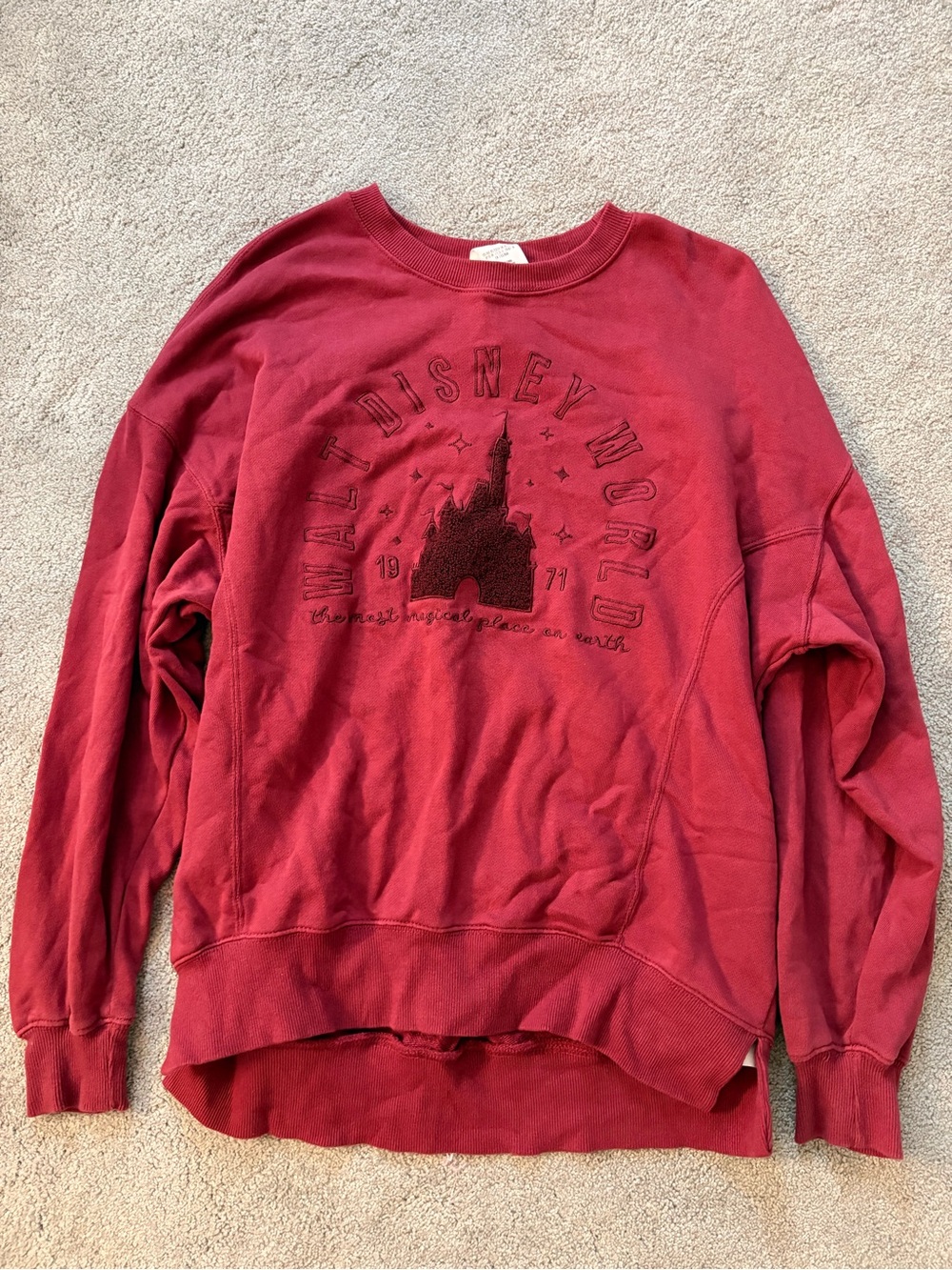 Burgundy Disney sweatshirt